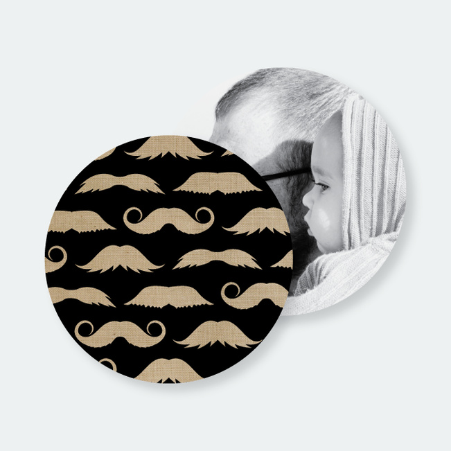 Fan{tache}tic Moustache Coasters - Beige