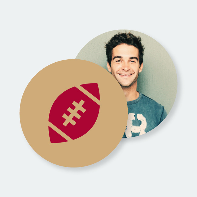 Custom Football Coasters - Red