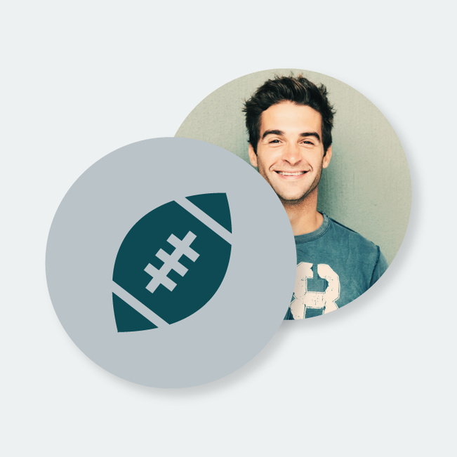 Custom Football Coasters - Green