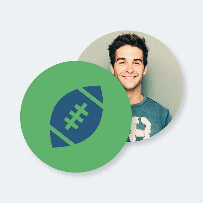 Custom Football Coasters - Green