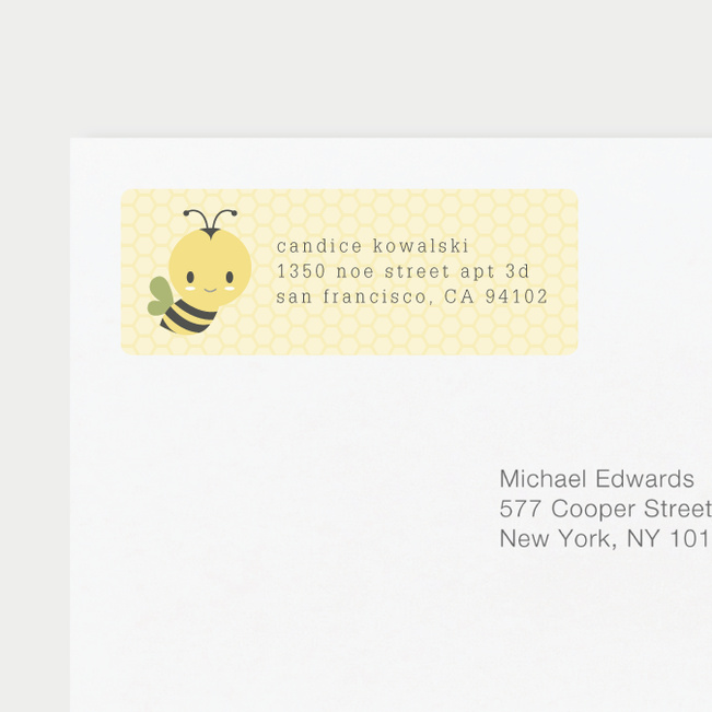 Buzzworthy Bee Address Labels - Green