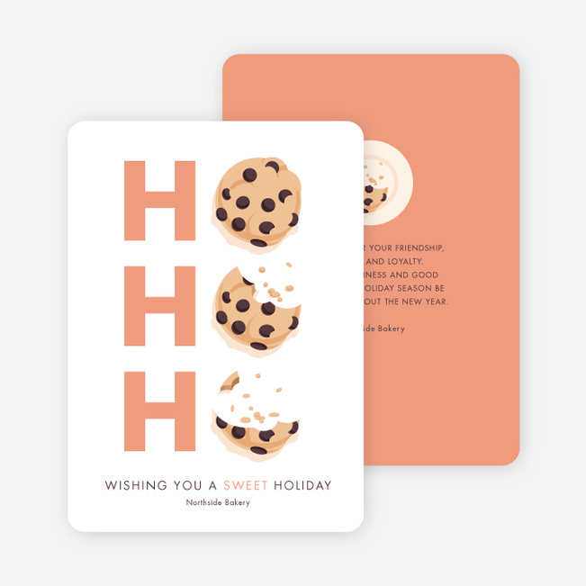 Santa Enjoyed the Cookies Christmas Cards - Orange