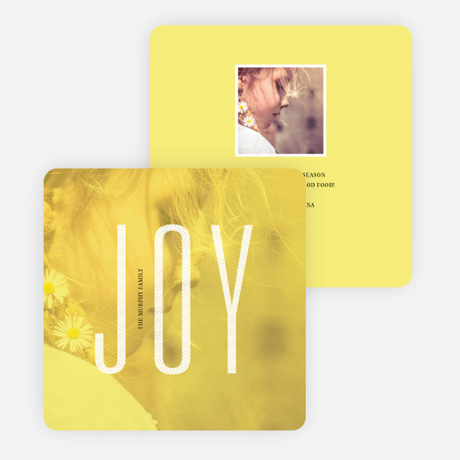 Visions of Joy Holiday Photo Cards - Yellow