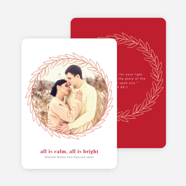 All is Calm, All is Bright Christmas Cards - Red