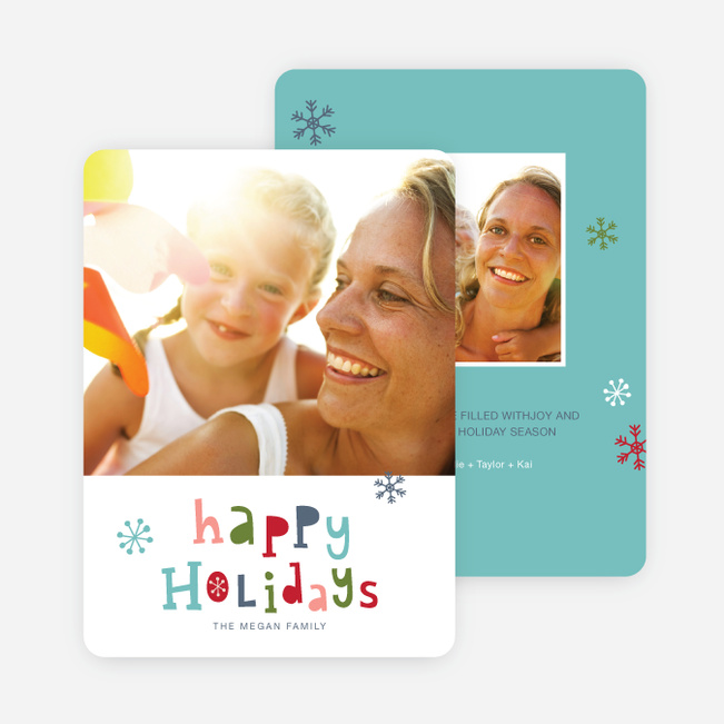 Colorful Happy Holidays Cards - Multi