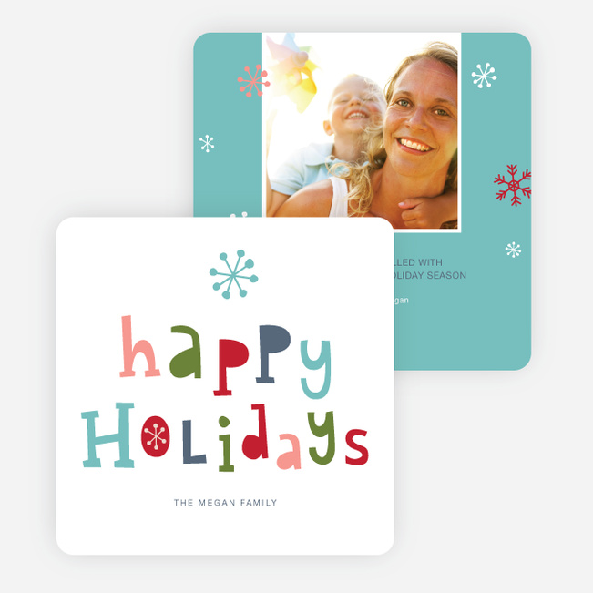 Colorful Happy Holidays Cards - Multi