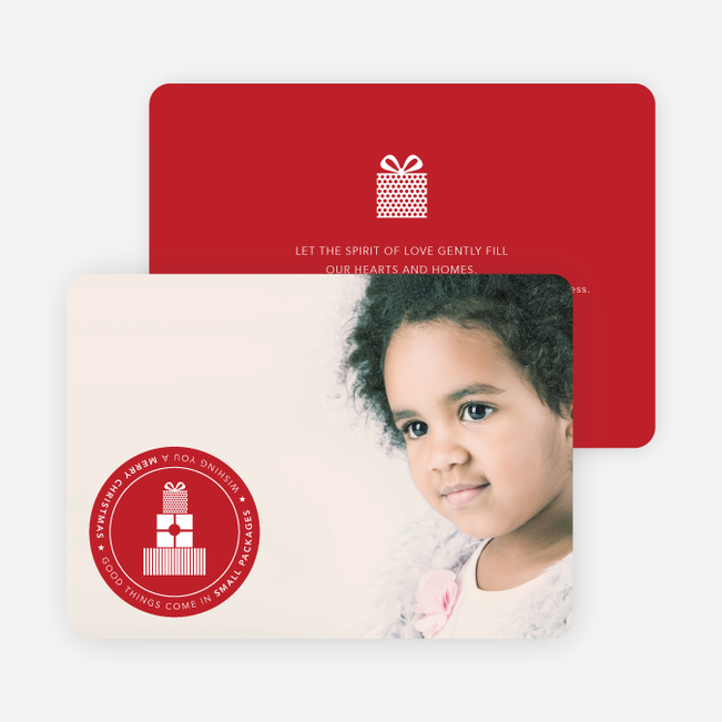 Stacked Presents Holiday Cards - Red