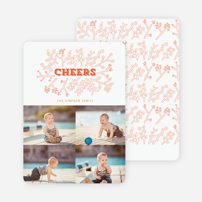 Toasting Mother Nature Holiday Cards - Orange