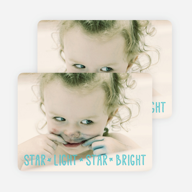 Star Light, Star Bright, Christmas Cards - Blue