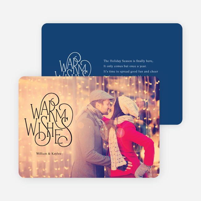Warm Wishes for the Holidays Cards - Blue