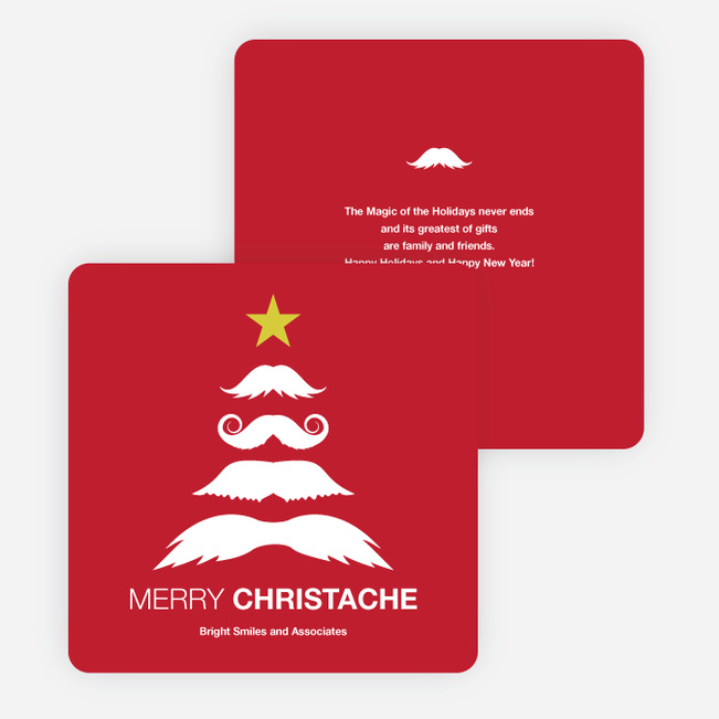Christache and Movember Holiday Cards - Red