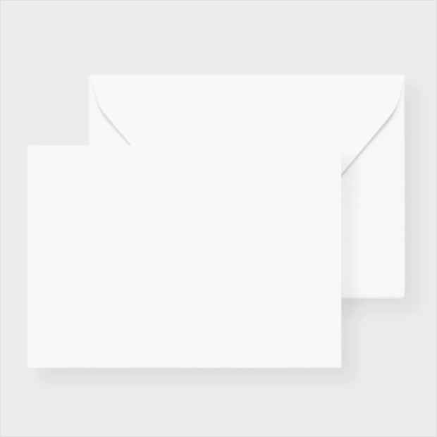 Basic, White Recycled Blank Envelopes - Front