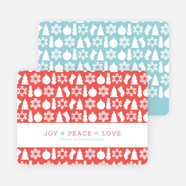 Holiday Icons for Joy, Peace & Love - Blue