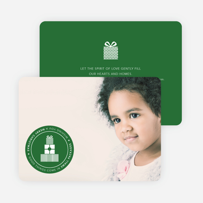 Stacked Presents Holiday Cards - Green