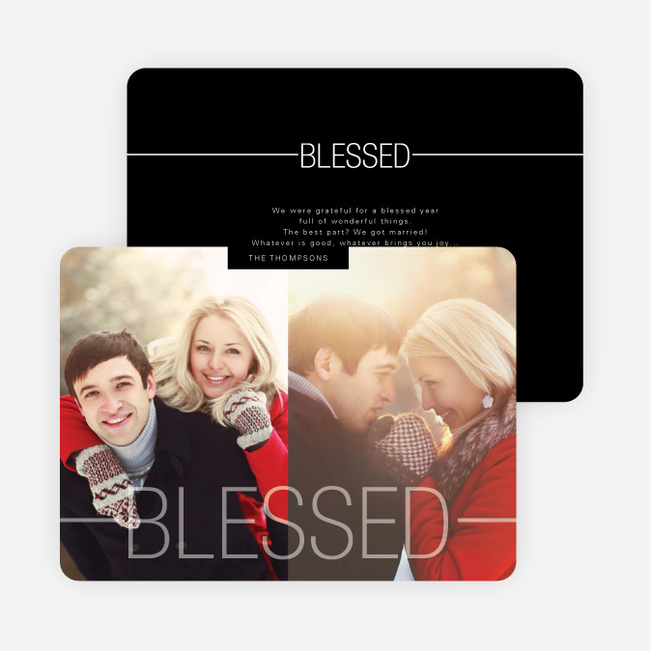 Blessed Christmas Cards - Black