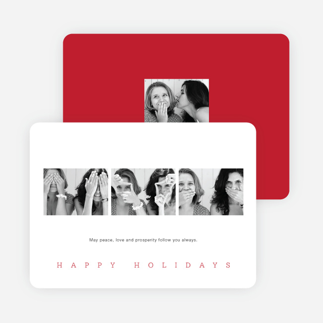 Classic Photo Holiday Cards - Red