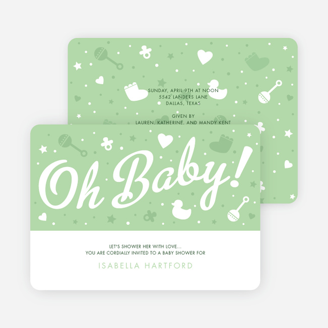 Oh Baby Shower Things - Green