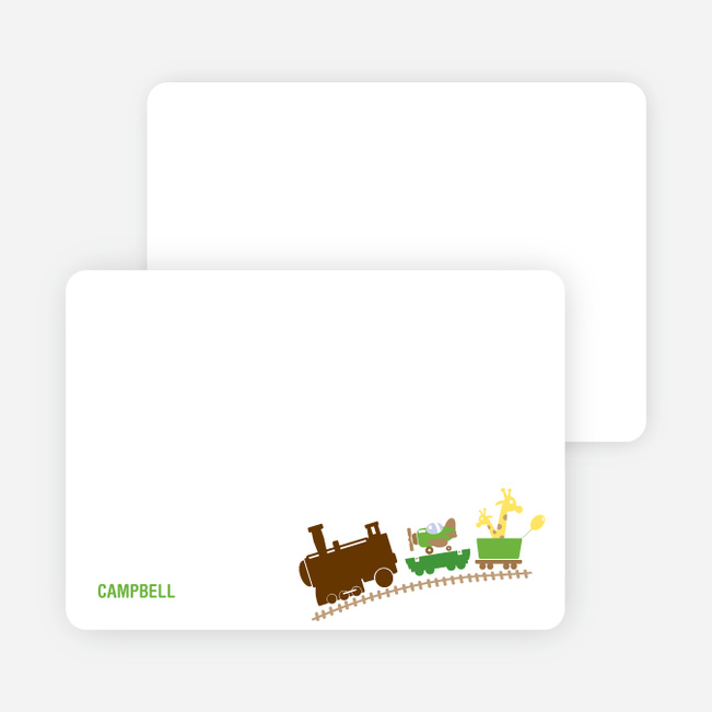 Stationery: ‘Little Engine that Would and Could’ cards. - Apple Green