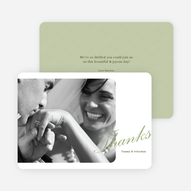Classic Photo Thank You Cards - Green