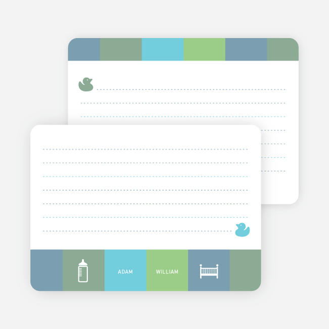 Note Cards: ‘Double Trouble Twins’ cards. - Sky Blue