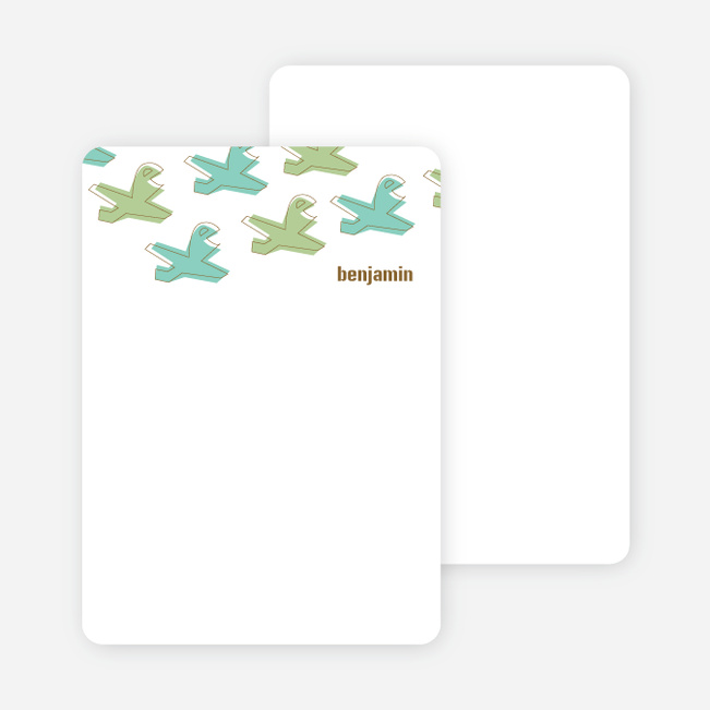 Notecards for the ‘Soaring Airplane’ cards. - Army Green