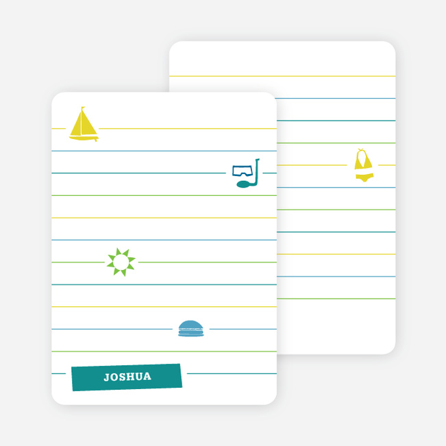 Thank You Card for Let’s Get this Party Started Invitations - Teal