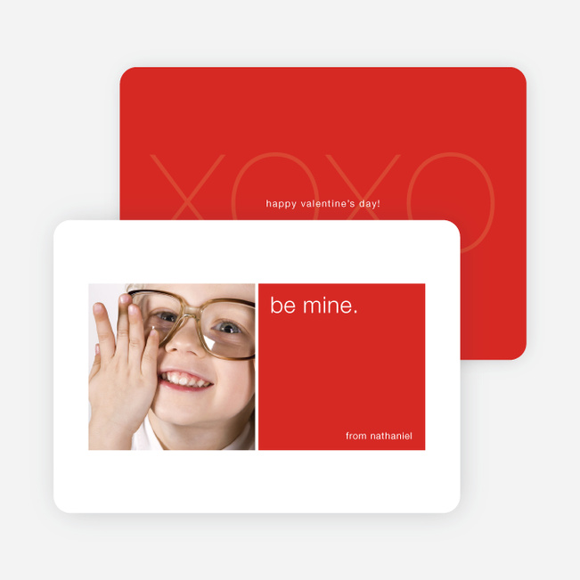 Be Mine Valentine’s Day Signature Card - Cherry