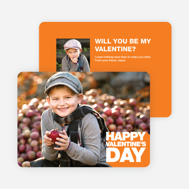 Bold Valentine’s Day Cards - Orange