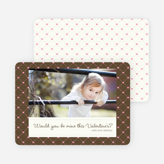 Cross My Heart Valentine’s Day Pattern - Espresso