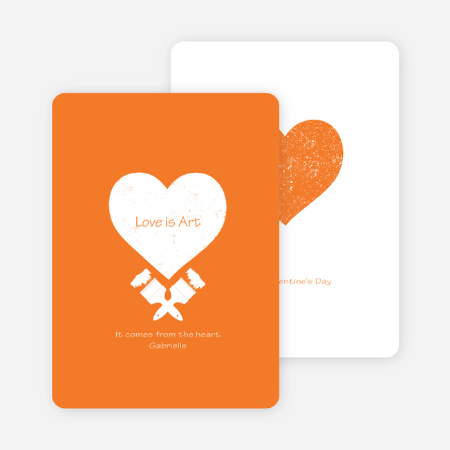 Love is Art Valentine’s Day Cards - Orange