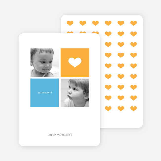 Simply Love Multi Photo Valentine’s Day Card - Papaya