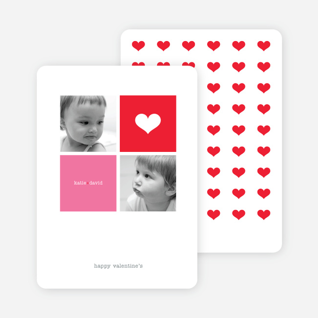 Simply Love Multi Photo Valentine’s Day Card - Scarlet