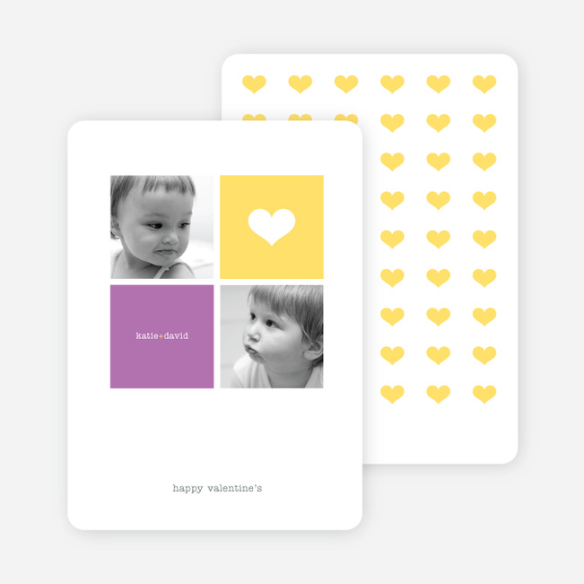 Simply Love Multi Photo Valentine’s Day Card - Sun Yellow