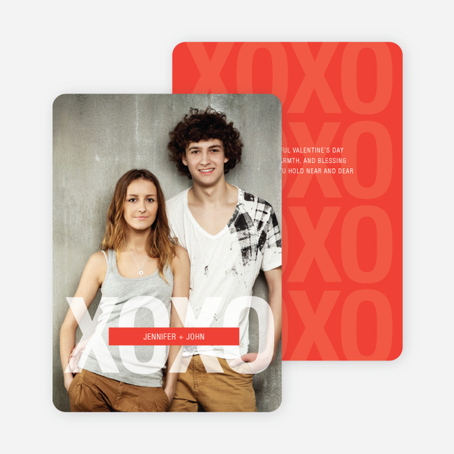 XOXO Flower Stationery - Orange Red