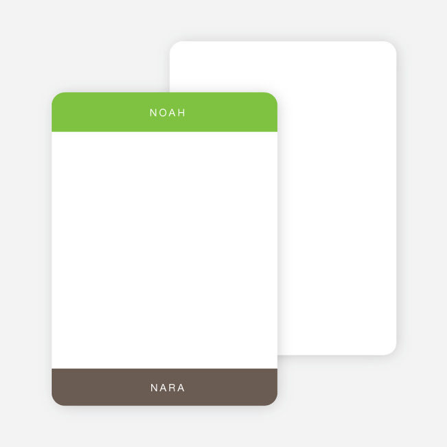 Note Cards: ‘Twice Blessed’ cards. - Apple Green