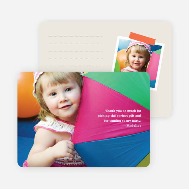 Photo Note Cards: White Text - White