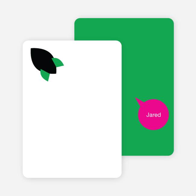 Stationery: ‘Rocket Takeoff’ cards. - Kelly Green