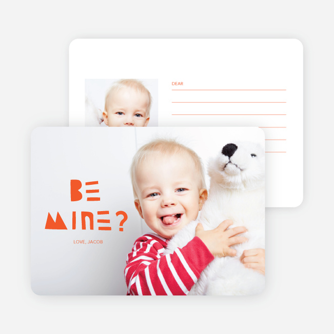 Be Merry Silhouette Valentine’s Day Cards - Orange