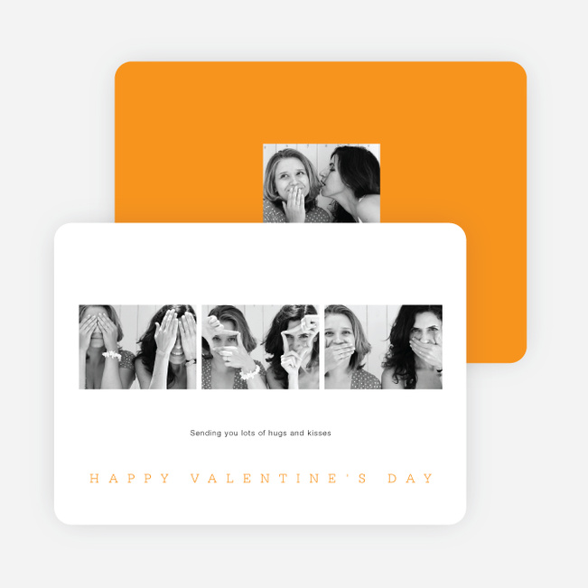 Classic Photo Valentine’s Day Cards - Orange