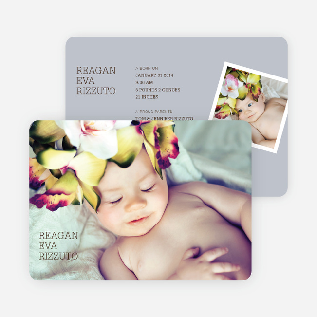 Unique Birth Announcements - Blue