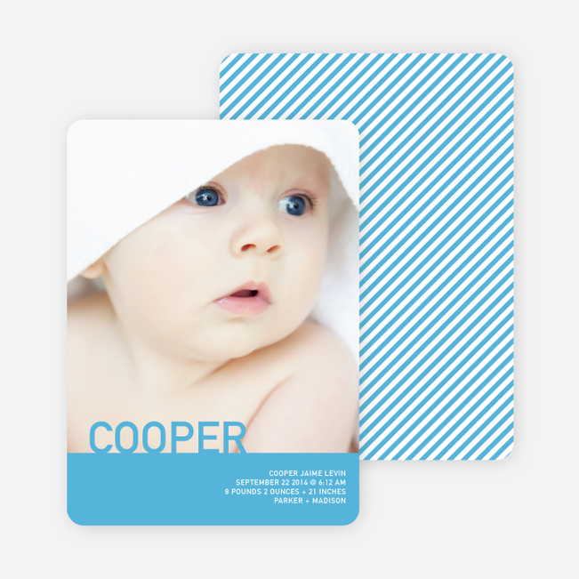 What’s My Name Birth Announcements - Blue Salt