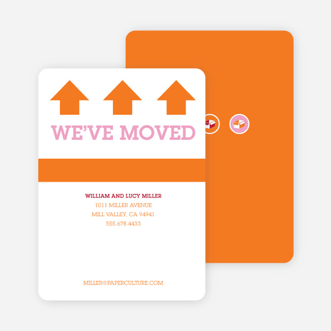 Bold, Modern Moving Announcements - Orange Sherbert