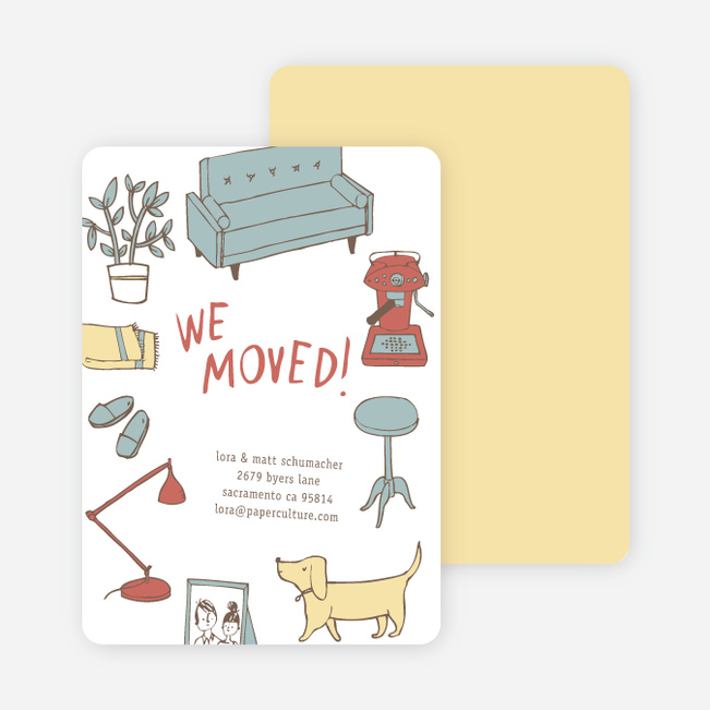 Eco Friendly Moving Announcements for a Trip Down Memory Lane - Japanese Pear