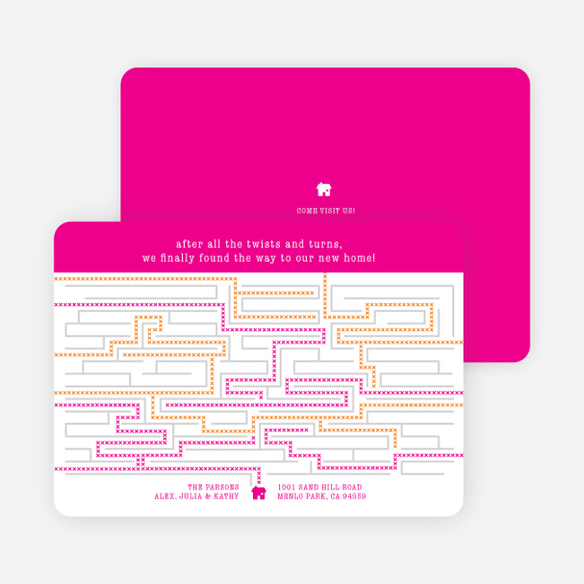 Maze Moving Announcements - Fun Fuchsia