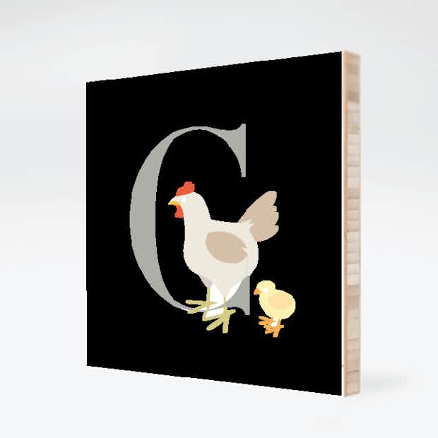 Alphabet Animals C Chicken - Front