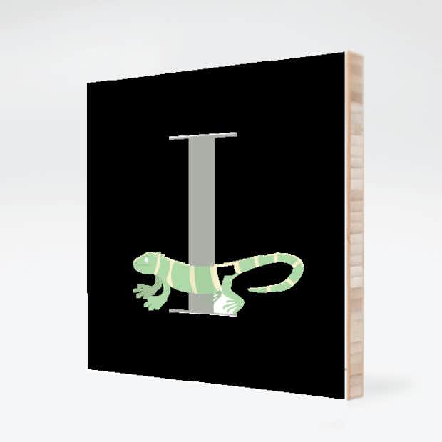 Alphabet Animals I Iguana - Front