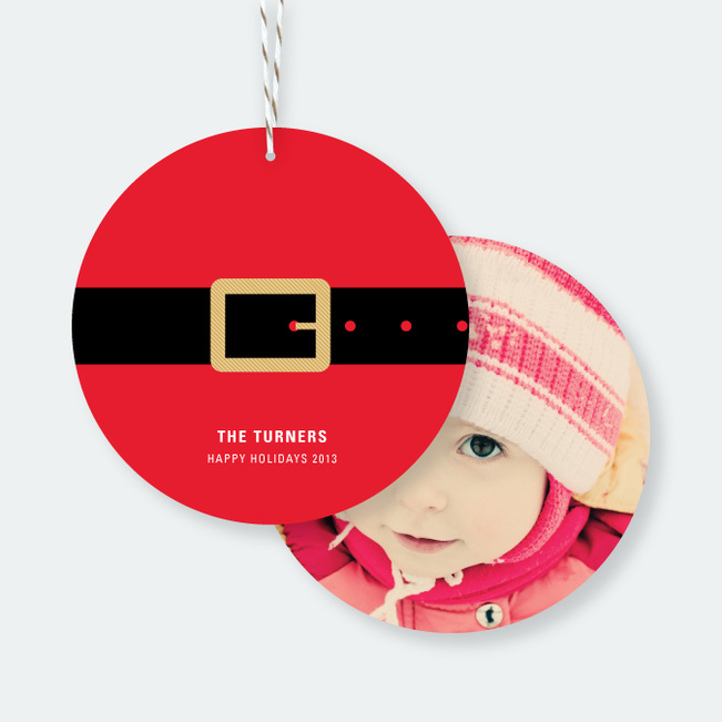 Santa Belly Christmas Ornaments - Red
