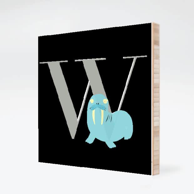 Alphabet Animals W Walrus - Front