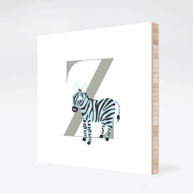Alphabet Animals Z Zebra - Front