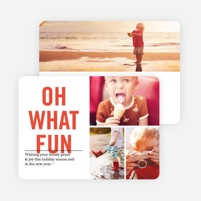 Picture Fun Christmas Cards - Red